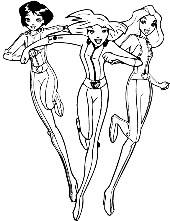 Coloring page: Totally Spies (Cartoons) #29019 - Free Printable Coloring Pages