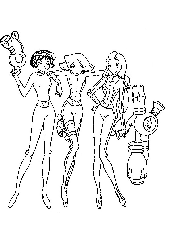 Coloring page: Totally Spies (Cartoons) #29056 - Free Printable Coloring Pages