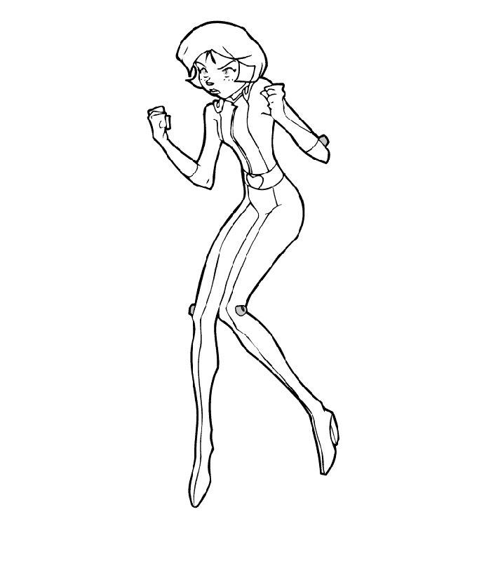 Coloring page: Totally Spies (Cartoons) #29063 - Free Printable Coloring Pages