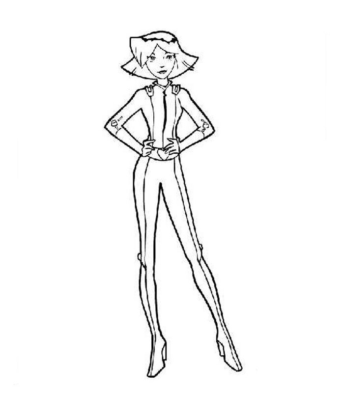 Coloring page: Totally Spies (Cartoons) #29069 - Free Printable Coloring Pages