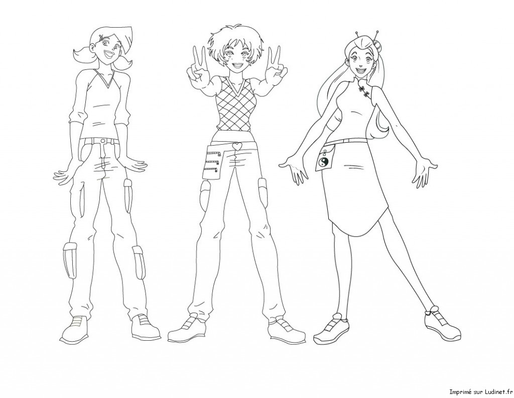 Coloring page: Totally Spies (Cartoons) #29074 - Free Printable Coloring Pages