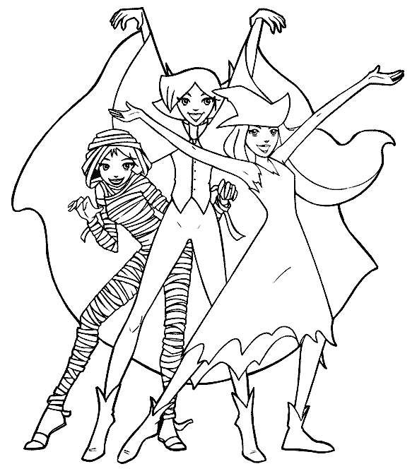 Coloring page: Totally Spies (Cartoons) #29077 - Free Printable Coloring Pages