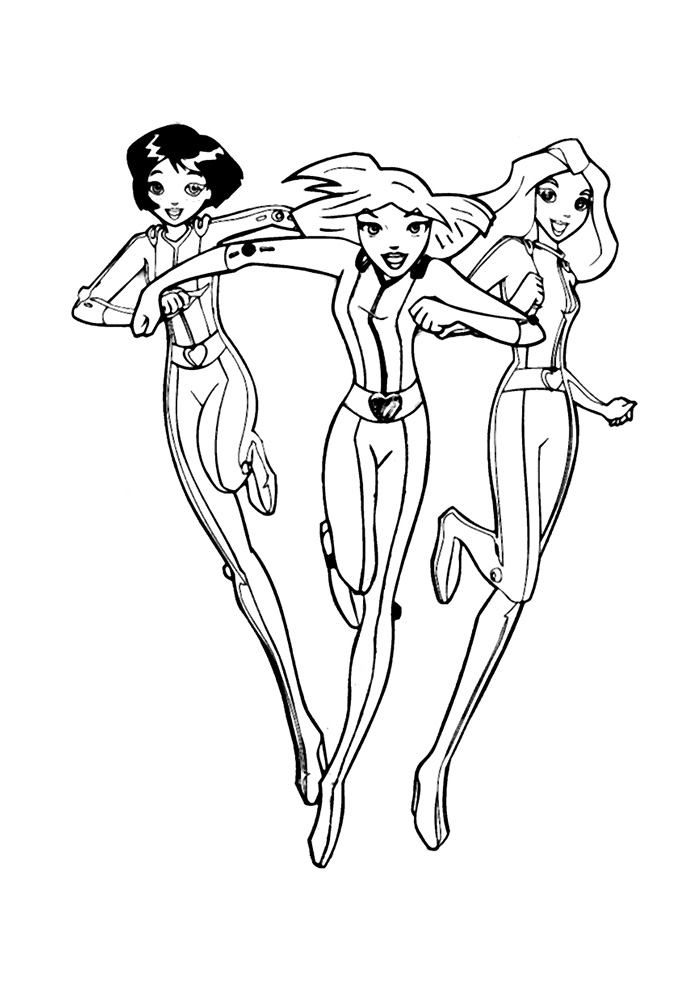 Coloring page: Totally Spies (Cartoons) #29095 - Free Printable Coloring Pages
