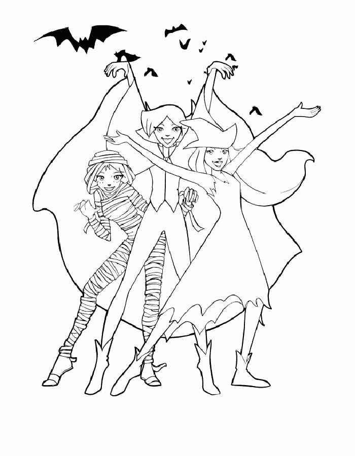 Coloring page: Totally Spies (Cartoons) #29096 - Free Printable Coloring Pages