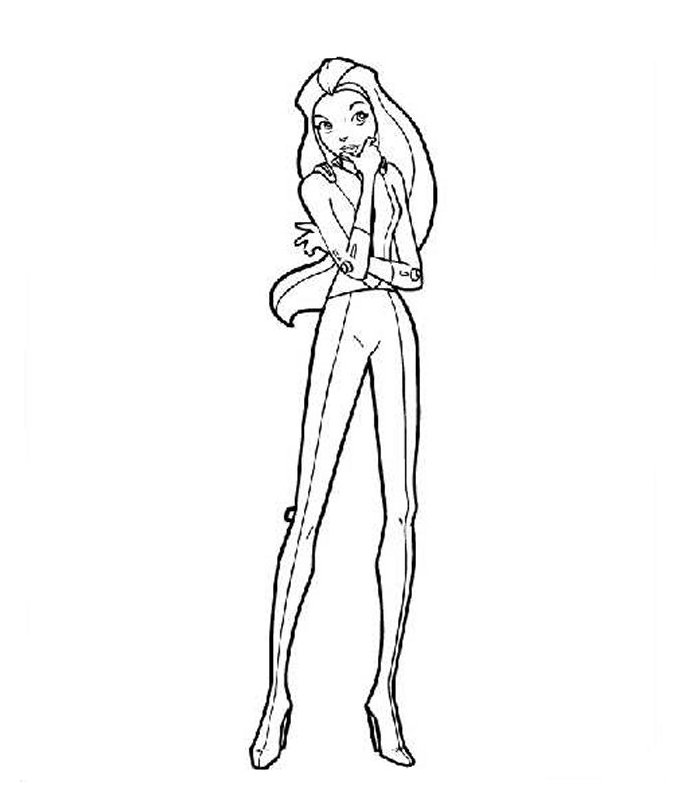 Coloring page: Totally Spies (Cartoons) #29105 - Free Printable Coloring Pages