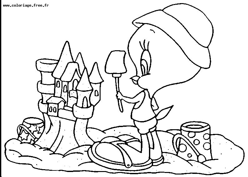 Coloring page: Tweety and Sylvester (Cartoons) #29230 - Free Printable Coloring Pages