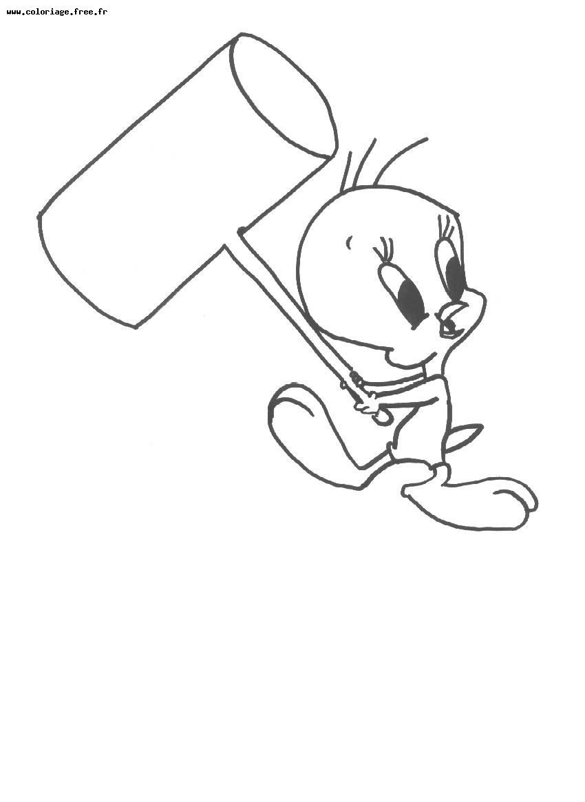 Coloring page: Tweety and Sylvester (Cartoons) #29255 - Free Printable Coloring Pages