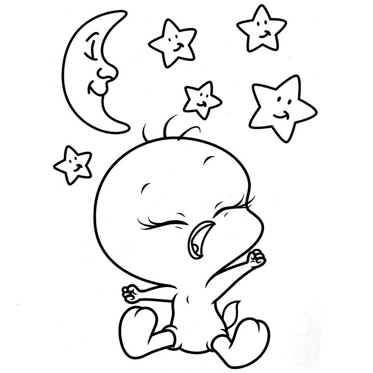 Coloring page: Tweety and Sylvester (Cartoons) #29261 - Free Printable Coloring Pages