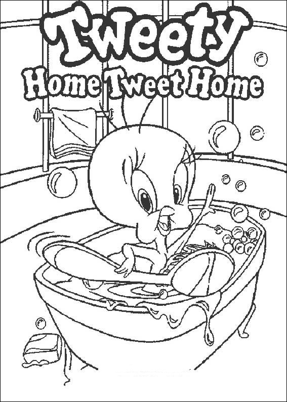 Coloring page: Tweety and Sylvester (Cartoons) #29283 - Free Printable Coloring Pages