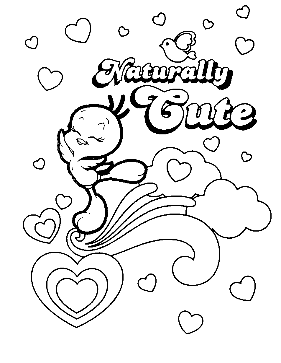 Coloring page: Tweety and Sylvester (Cartoons) #29284 - Free Printable Coloring Pages