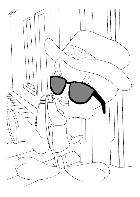 Coloring page: Tweety and Sylvester (Cartoons) #29292 - Free Printable Coloring Pages