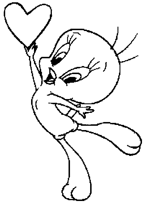 Coloring page: Tweety and Sylvester (Cartoons) #29311 - Free Printable Coloring Pages
