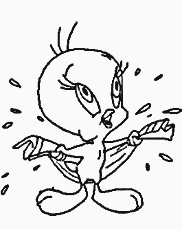 Coloring page: Tweety and Sylvester (Cartoons) #29317 - Free Printable Coloring Pages
