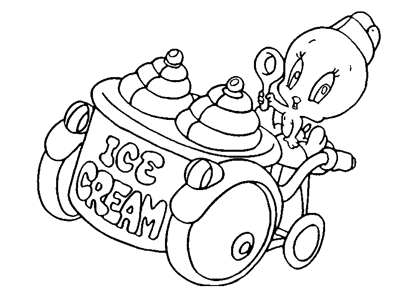 Coloring page: Tweety and Sylvester (Cartoons) #29326 - Free Printable Coloring Pages