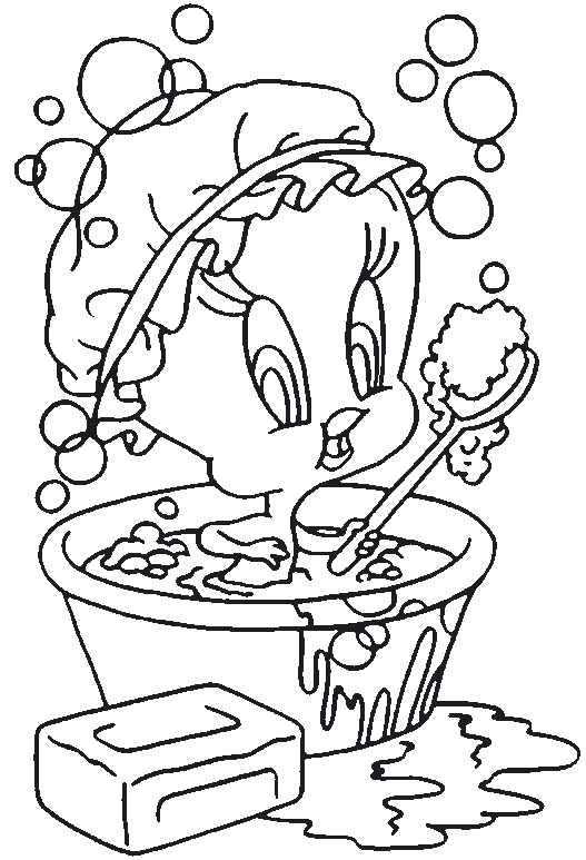 Coloring page: Tweety and Sylvester (Cartoons) #29334 - Free Printable Coloring Pages