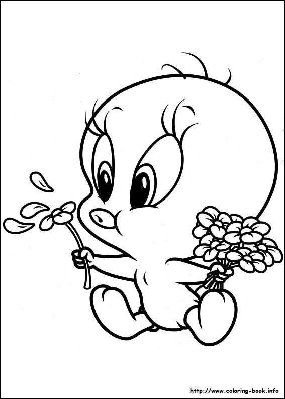 Coloring page: Tweety and Sylvester (Cartoons) #29405 - Free Printable Coloring Pages