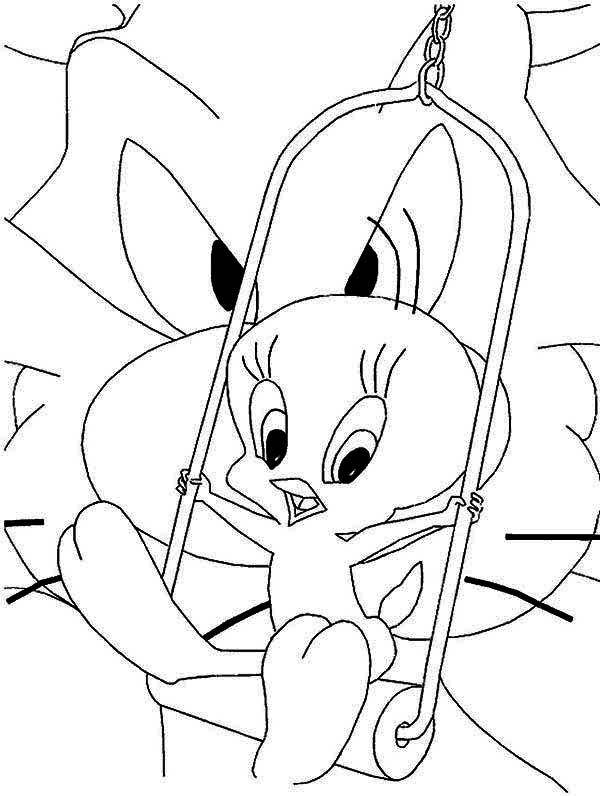Coloring page: Tweety and Sylvester (Cartoons) #29411 - Free Printable Coloring Pages