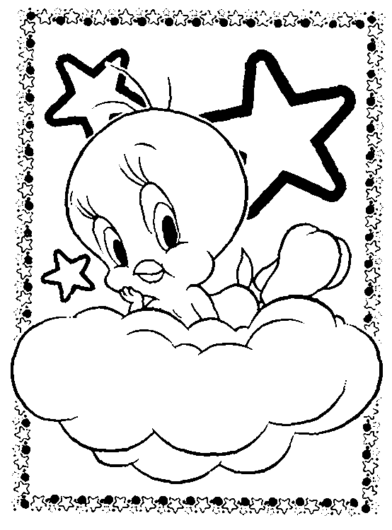 Coloring page: Tweety and Sylvester (Cartoons) #29417 - Free Printable Coloring Pages