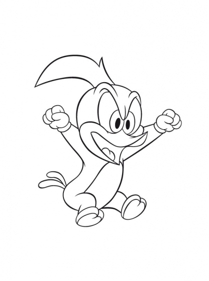 Coloring page: Woody Woodpecker (Cartoons) #28409 - Free Printable Coloring Pages