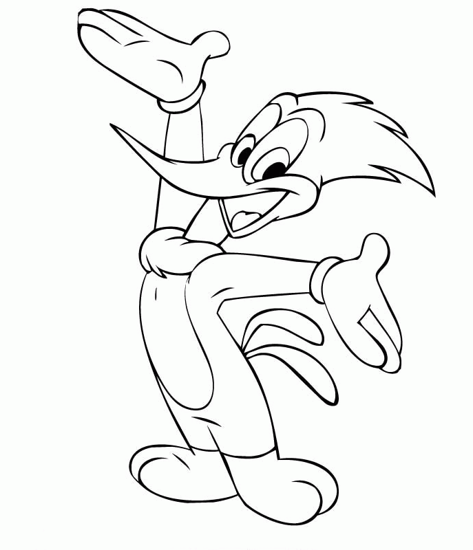 Coloring page: Woody Woodpecker (Cartoons) #28413 - Free Printable Coloring Pages