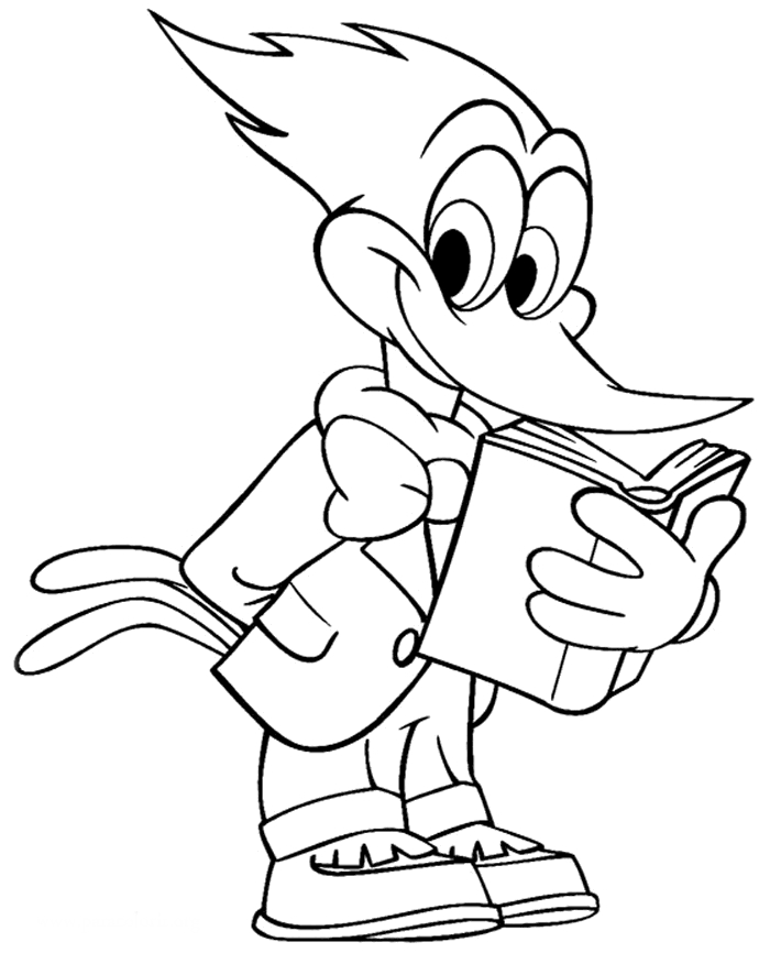 Coloring page: Woody Woodpecker (Cartoons) #28427 - Free Printable Coloring Pages