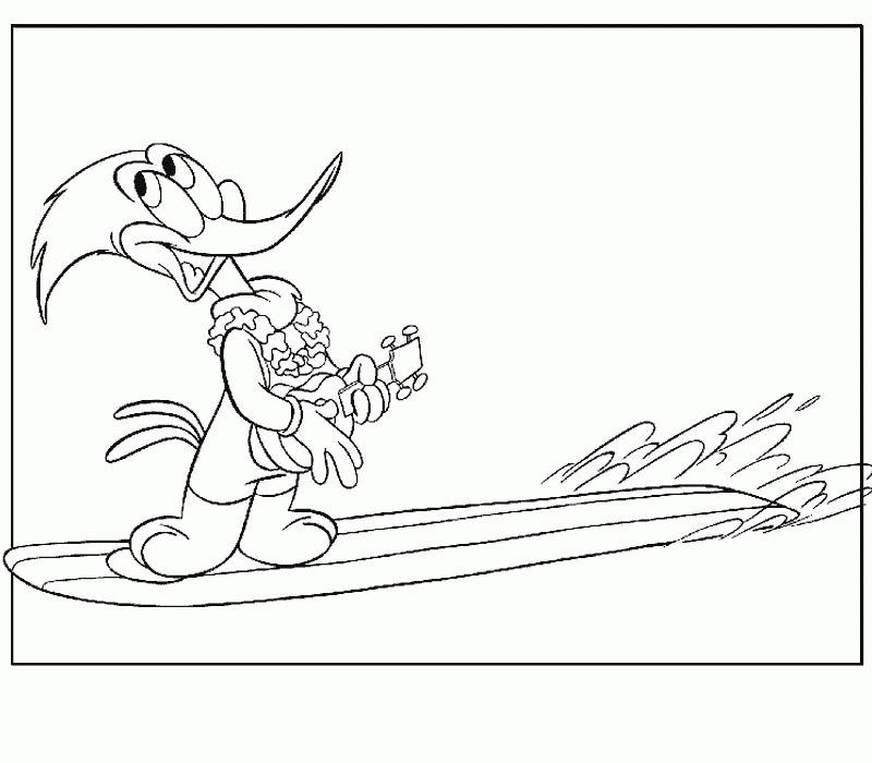 Coloring page: Woody Woodpecker (Cartoons) #28488 - Free Printable Coloring Pages