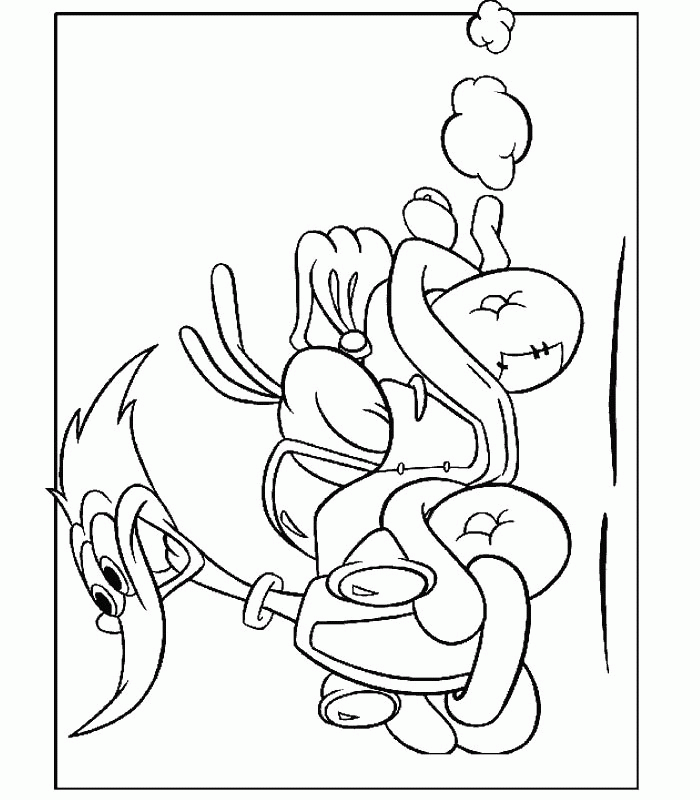 Coloring page: Woody Woodpecker (Cartoons) #28502 - Free Printable Coloring Pages