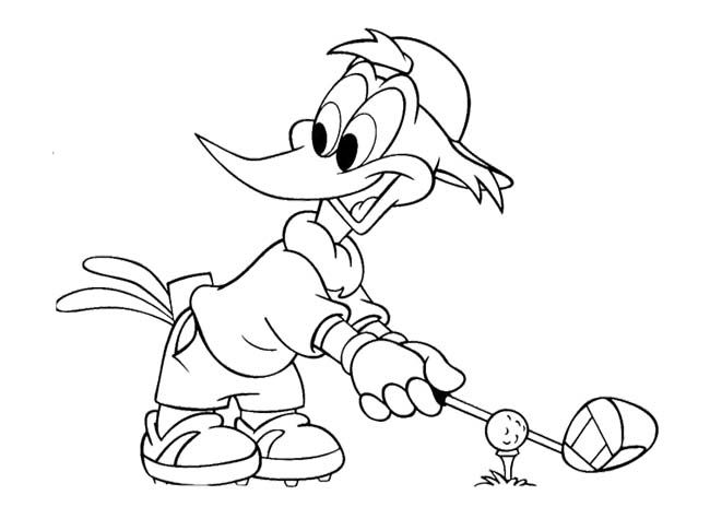 Coloring page: Woody Woodpecker (Cartoons) #28530 - Free Printable Coloring Pages