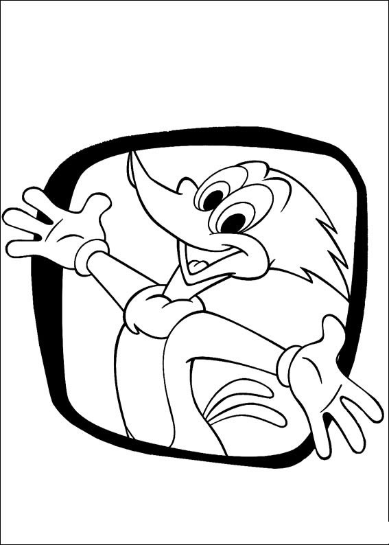 Coloring page: Woody Woodpecker (Cartoons) #28536 - Free Printable Coloring Pages