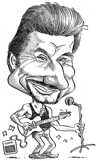Coloring page: Johnny Hallyday (Celebrities) #123127 - Printable coloring pages