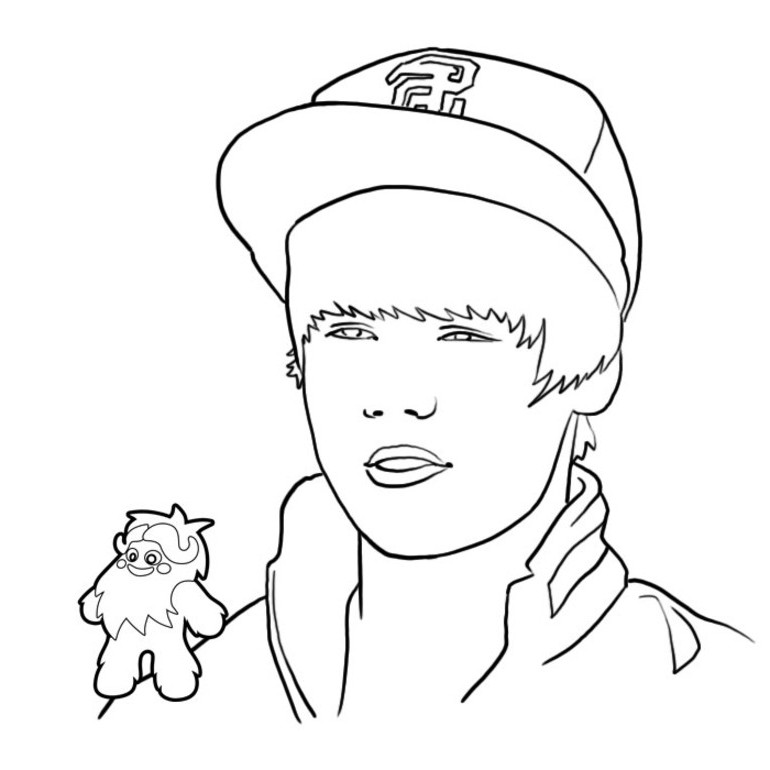 Coloring page: Justin Bieber (Celebrities) #122433 - Free Printable Coloring Pages