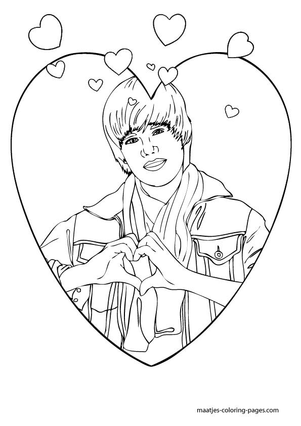 Coloring page: Justin Bieber (Celebrities) #122439 - Printable coloring pages