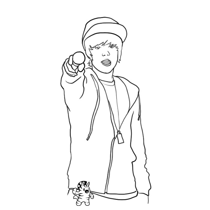 Coloring page: Justin Bieber (Celebrities) #122443 - Free Printable Coloring Pages