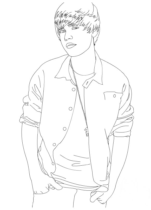 Coloring page: Justin Bieber (Celebrities) #122447 - Free Printable Coloring Pages