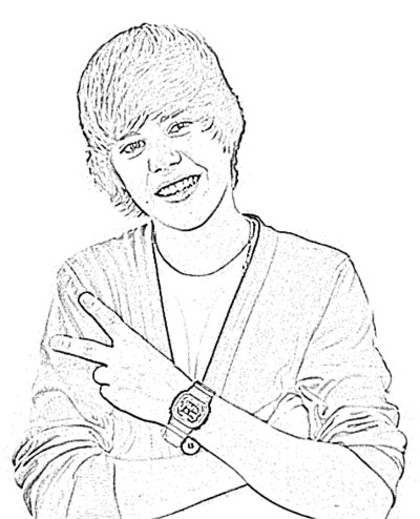 Coloring page: Justin Bieber (Celebrities) #122448 - Printable coloring pages