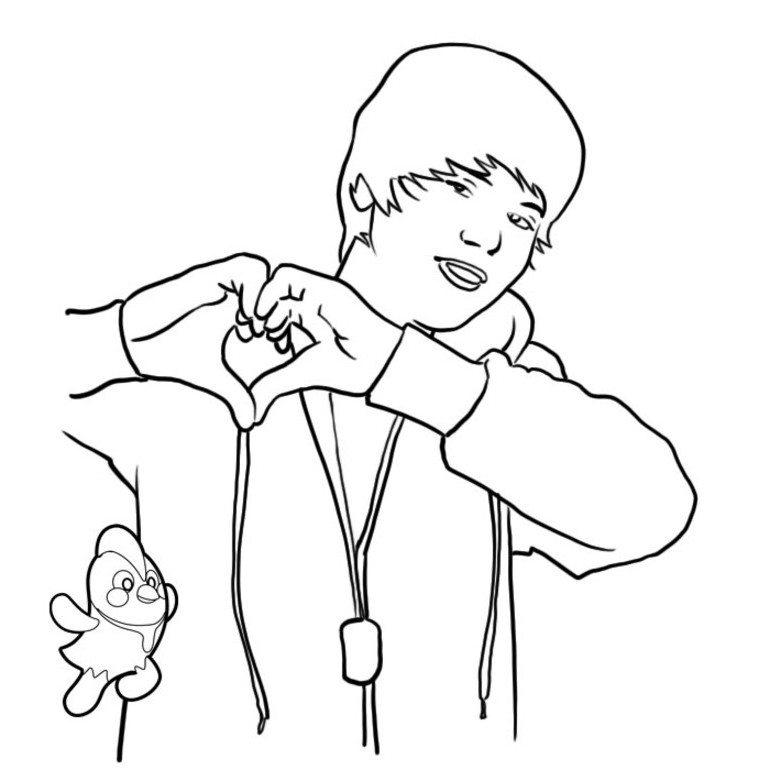 Coloring page: Justin Bieber (Celebrities) #122456 - Free Printable Coloring Pages