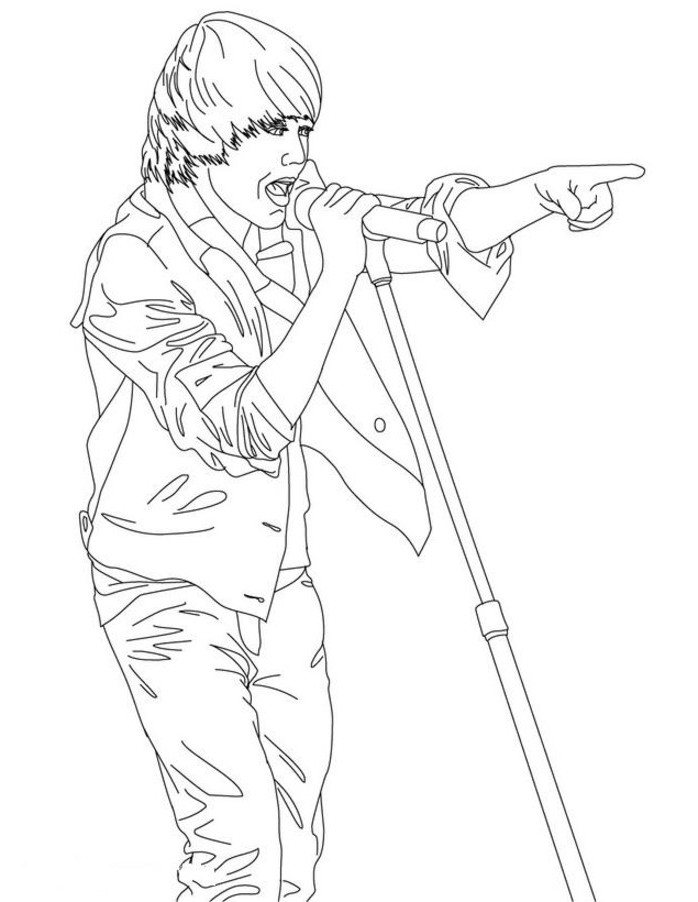 Coloring page: Justin Bieber (Celebrities) #122467 - Free Printable Coloring Pages