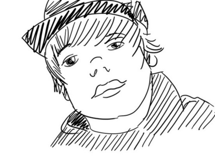 justin bieber name coloring pages