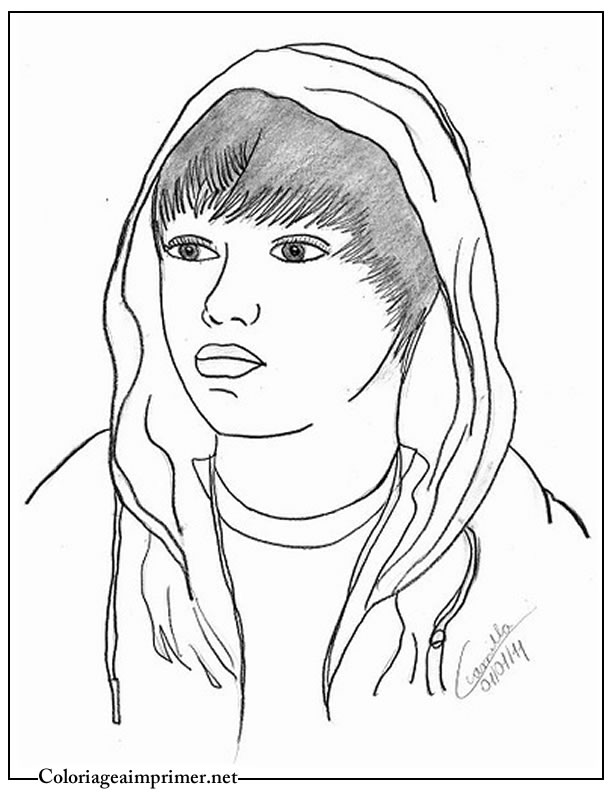 Coloring page: Justin Bieber (Celebrities) #122477 - Free Printable Coloring Pages