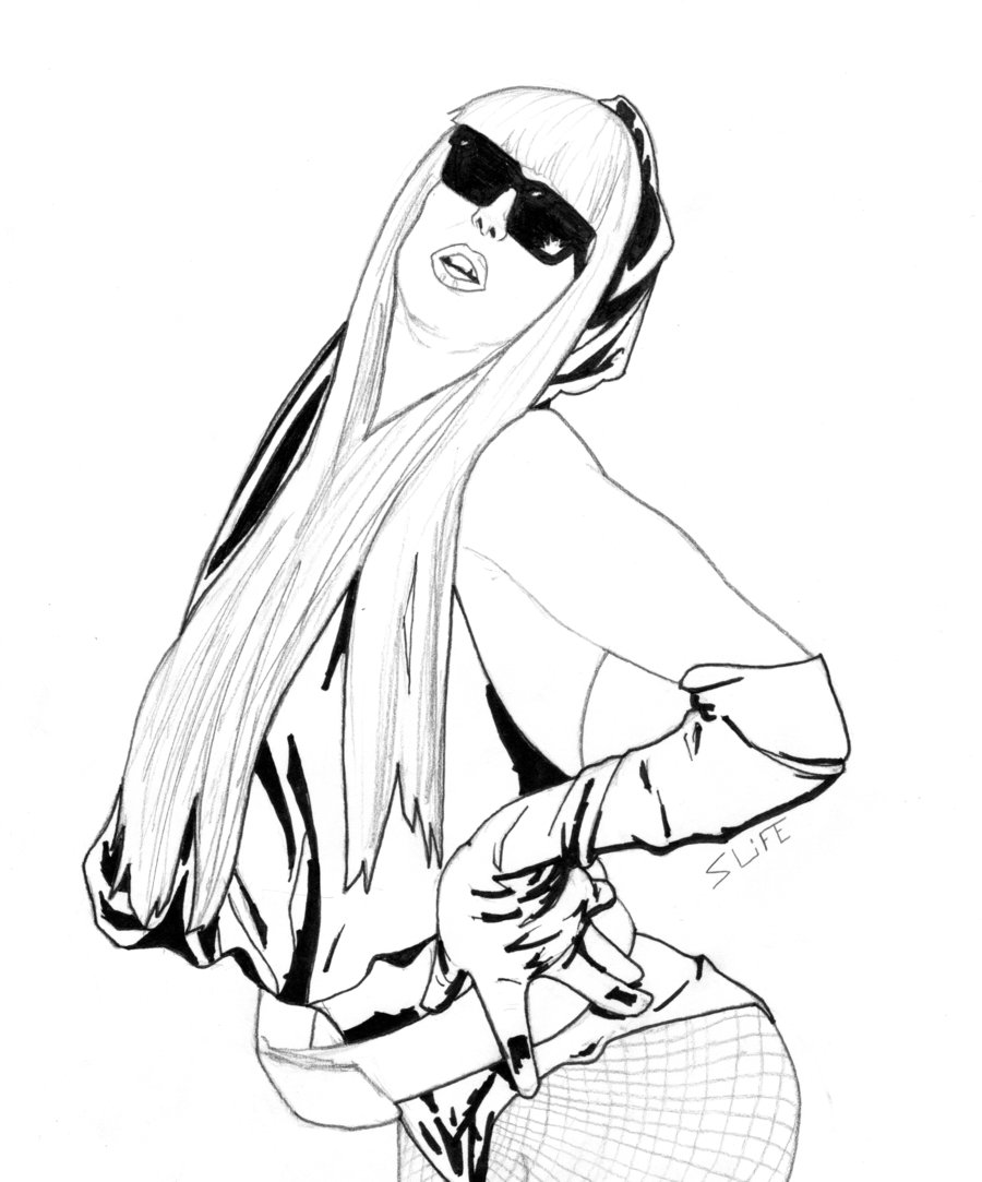 Coloring page: Lady Gaga (Celebrities) #123954 - Free Printable Coloring Pages