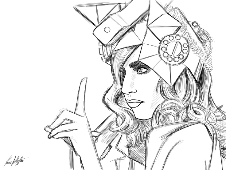 Coloring page: Lady Gaga (Celebrities) #123955 - Free Printable Coloring Pages
