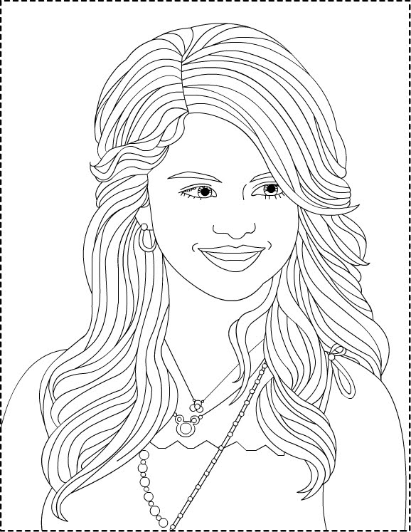 Coloring page: Selena Gomez (Celebrities) #123813 - Free Printable Coloring Pages