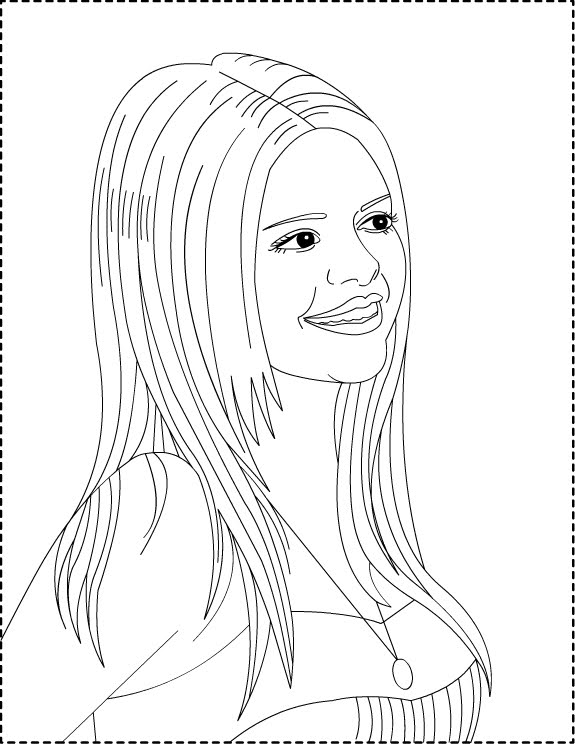 Coloring page: Selena Gomez (Celebrities) #123818 - Free Printable Coloring Pages