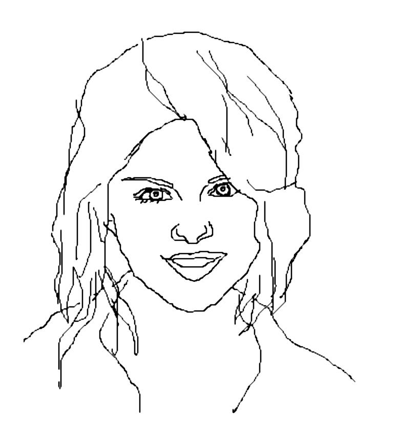 Coloring page: Selena Gomez (Celebrities) #123820 - Free Printable Coloring Pages