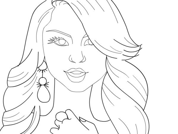 Coloring page: Selena Gomez (Celebrities) #123823 - Free Printable Coloring Pages