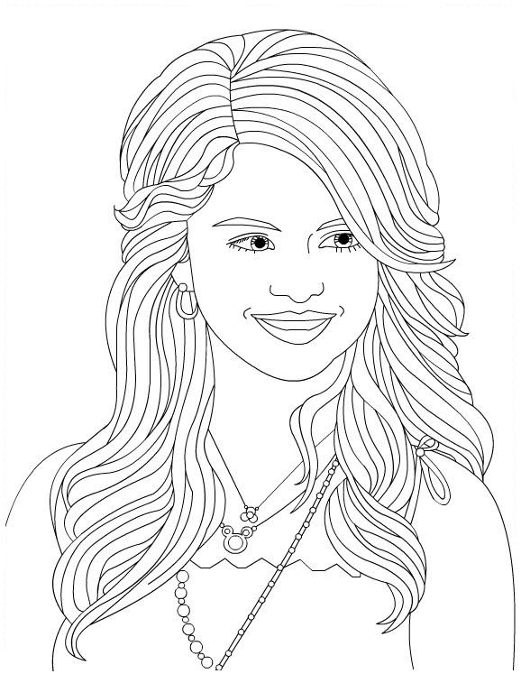 Coloring page: Selena Gomez (Celebrities) #123844 - Free Printable Coloring Pages