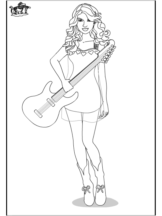 Coloring page: Taylor Swift (Celebrities) #123846 - Free Printable Coloring Pages