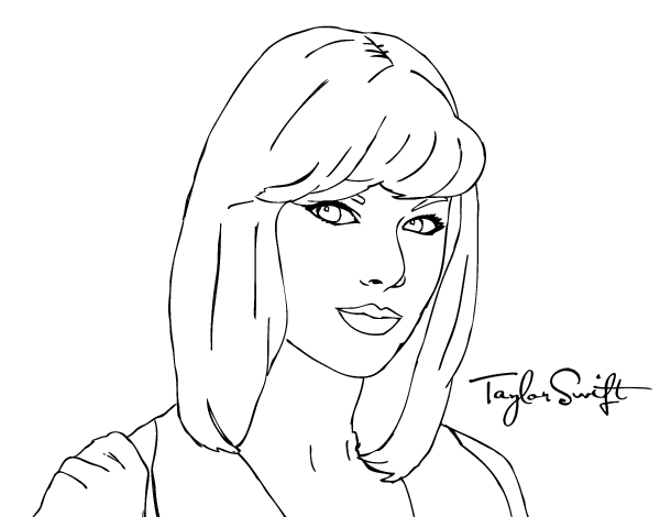 Coloring page: Taylor Swift (Celebrities) #123873 - Printable coloring pages