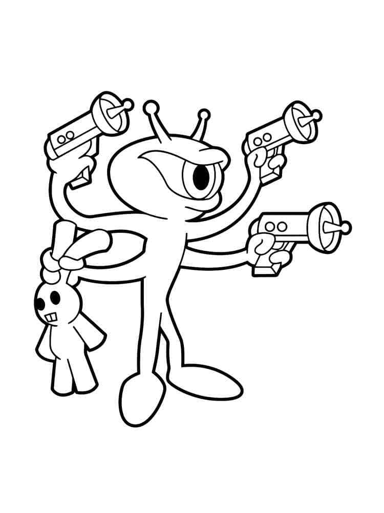 Free printable Alien coloring page #189873 from Characters collection