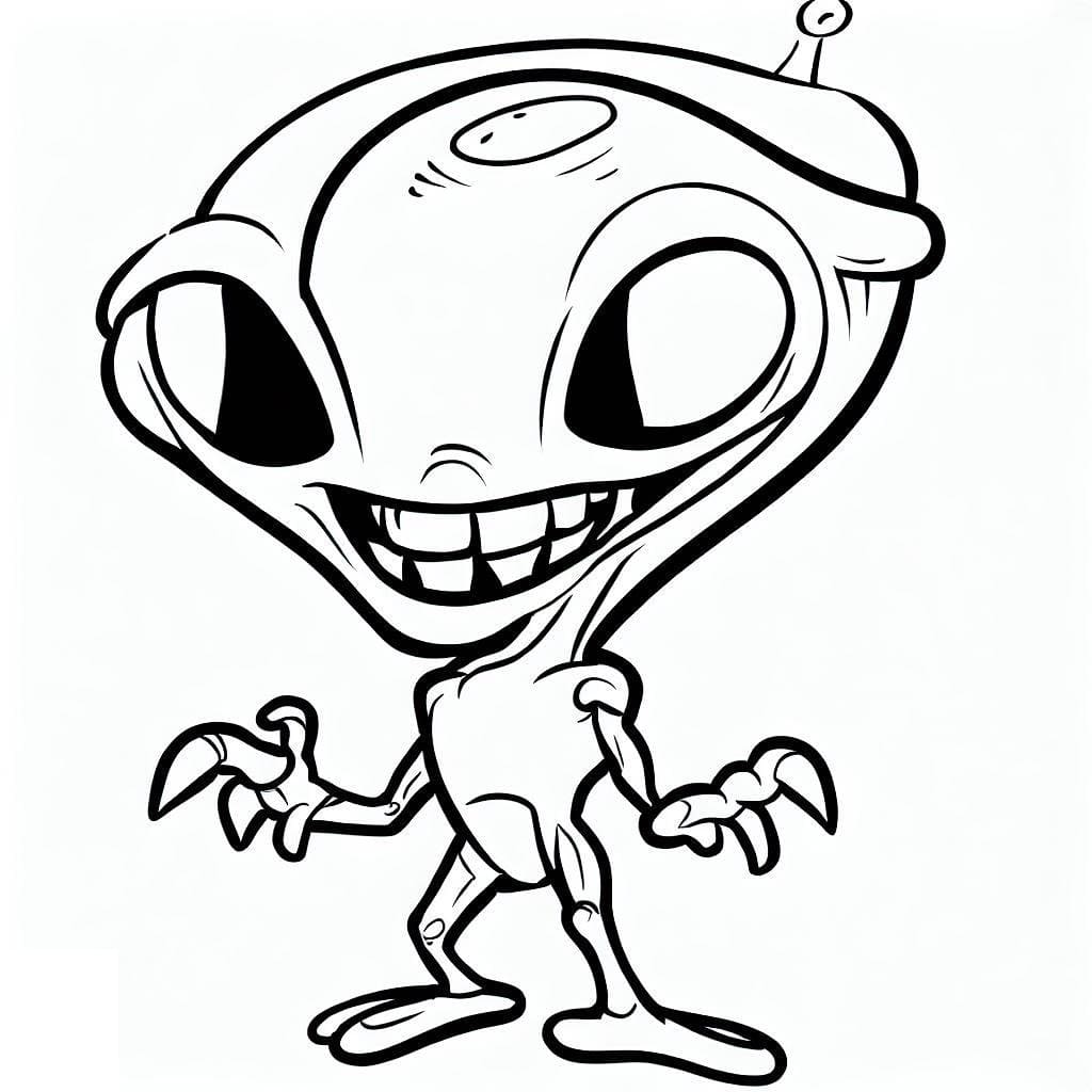 Free printable Alien coloring page #189903 from Characters collection